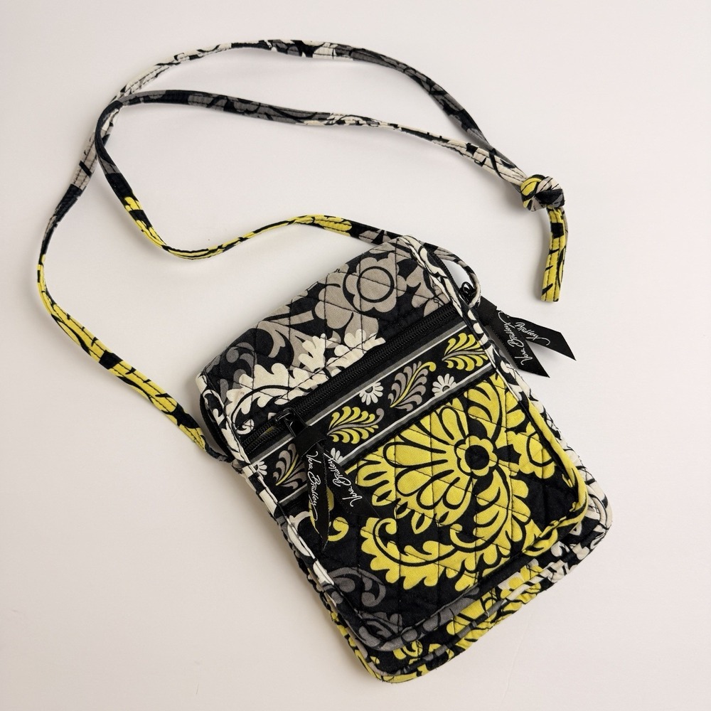 Vera Bradley Mini Hipster Crossbody Shoulder Purse Baroque Print Excellent